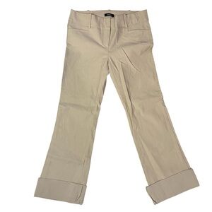 Manifesto Tan Straight Leg Pants with Cuffed Hems Size Large